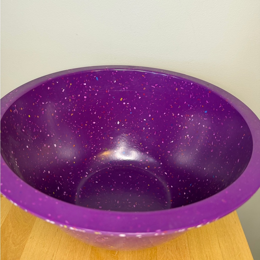 Zak ! Designs bowl purple confetti Large Size 12.5” - Picture 7 of 16